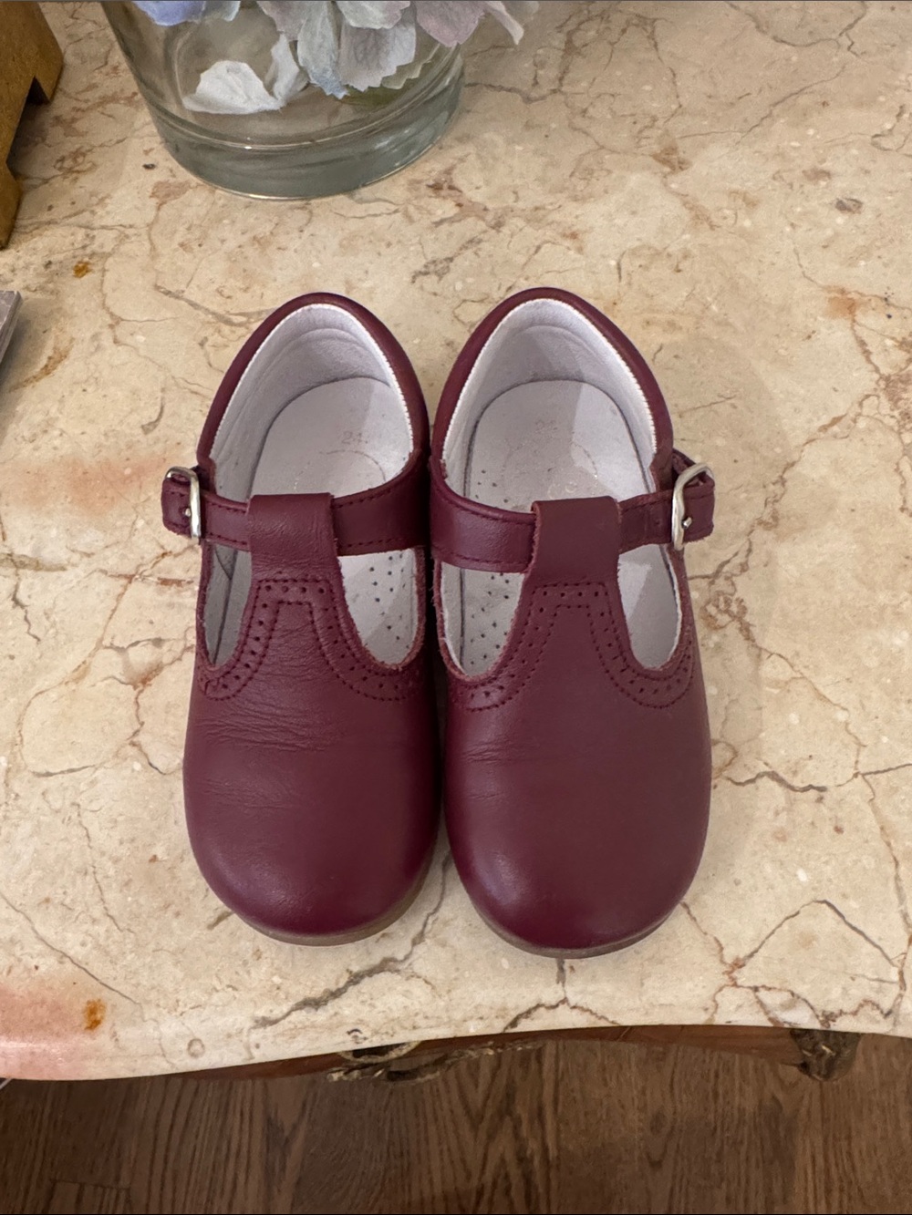 Pepa London Burgundy T strap 24 8 🇬🇧